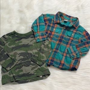 2 Baby Boy Long Sleeve Shirts